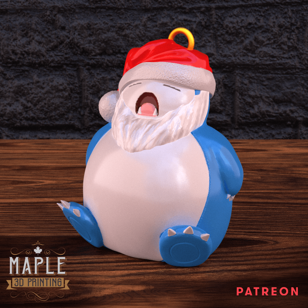 Santa Snorlax - Pokemon - Christmas 3d model