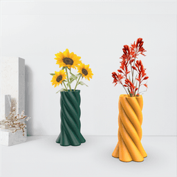 Spiral Vase - Flower Pot, Twisted Vase, Elegant Geometric Modern Vase, Gift Vase Print Files 3d model
