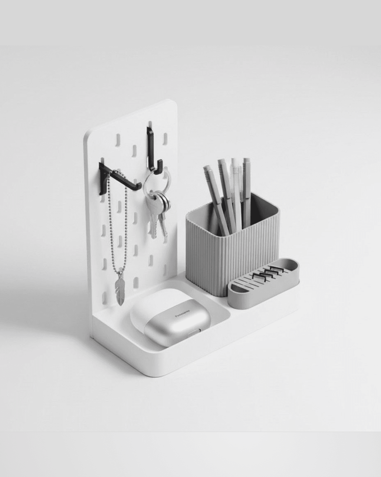 IKEA SKÅDIS Desktop Storage Set – Modular Desk Organizer with Pegboard System 3d model