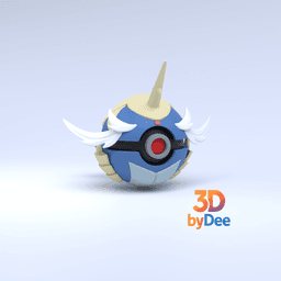 Samurott Pokeball 3d model