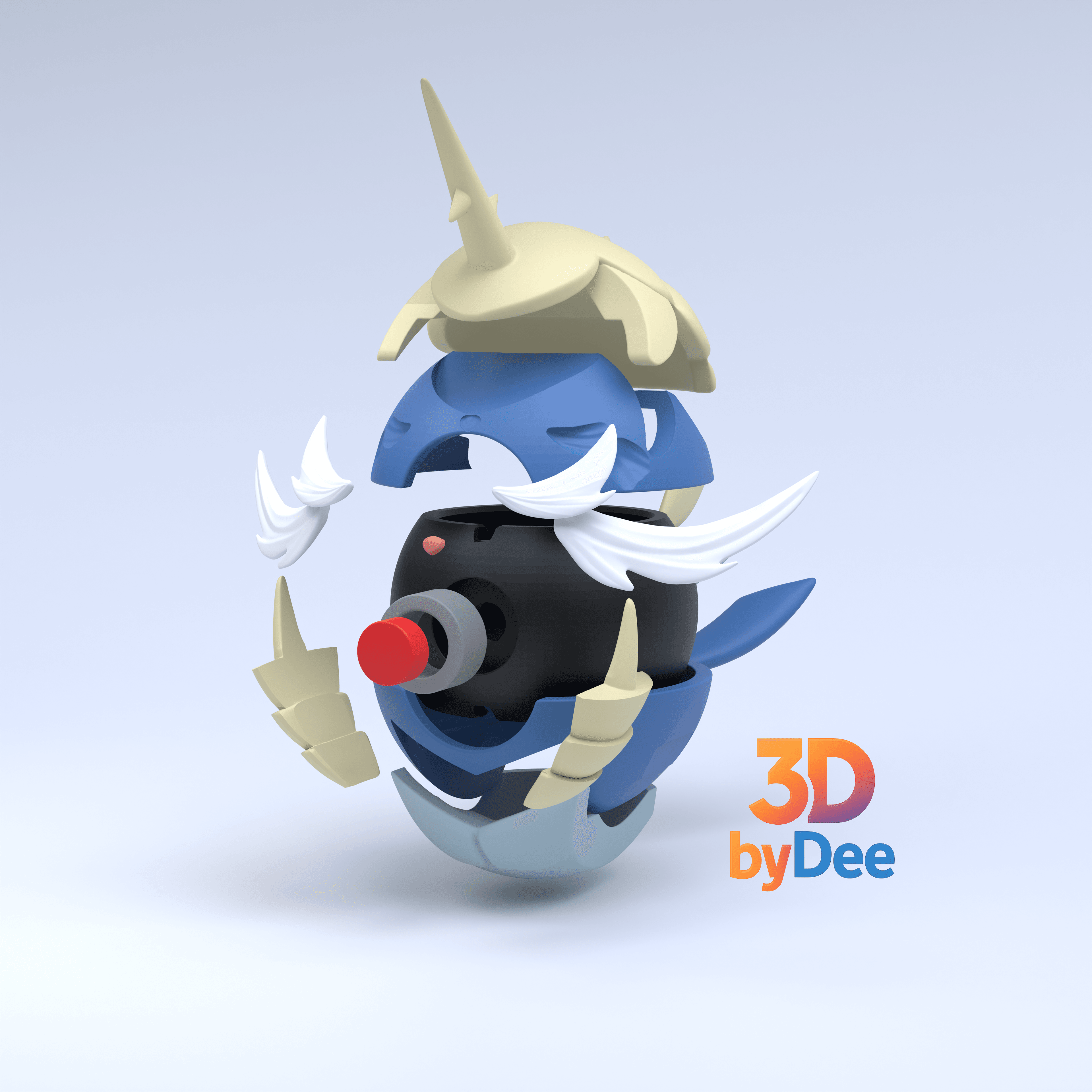 Samurott Pokeball 3d model