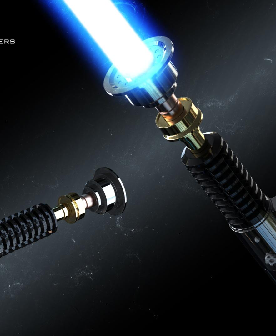 Obi-Wan Kenobi 3rd lightsaber - functional 3d model