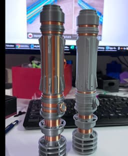 That is a beautiful Thang right there. This design turned out so well. Thanks for the revisiting of this lightsaber. I've printed it now 3 times (all different styles) and like they say: 3rd times the charm. 3d model