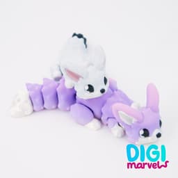 Fennec Fox Flexi + Keychain 3d model