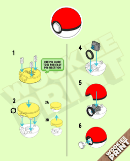 Pokeball Clicker Fidgets - PACK 3 3d model