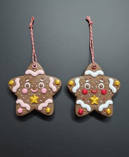 Gingerbread star cookie Ornament 3d model