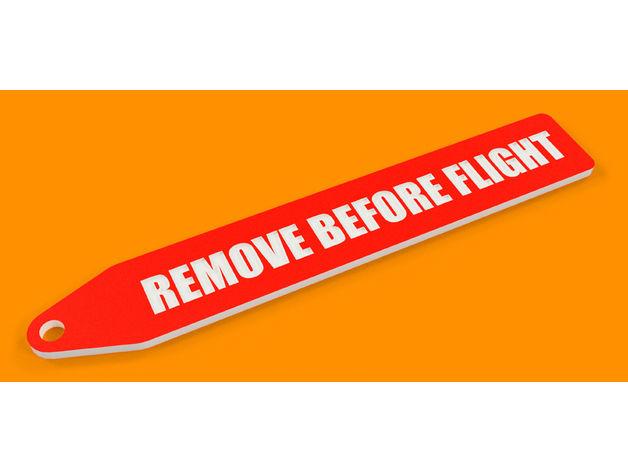 REMOVE BEFORE FLIGHT - Tag Flag Keychain Hanger Holder for Prusa XL 3d model