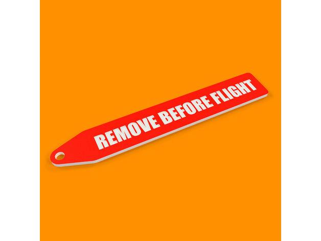 REMOVE BEFORE FLIGHT - Tag Flag Keychain Hanger Holder for Prusa XL 3d model