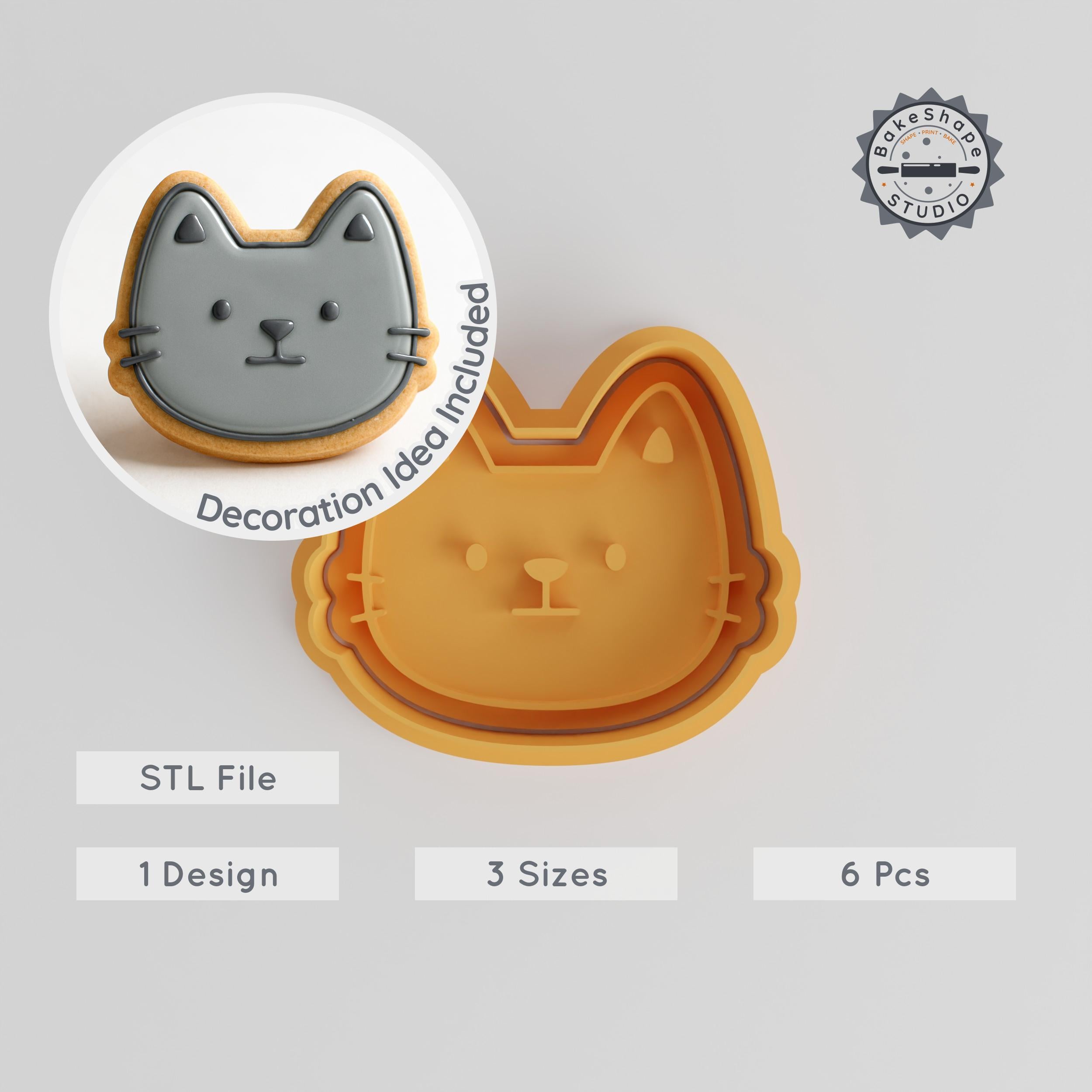 Neutral Cookie Cutter Stamp Set, Perfect for Cookies & Fondant, S/M/L Sizes, 6-Piece, Nature Expression Theme PRODUCT_845 3d model