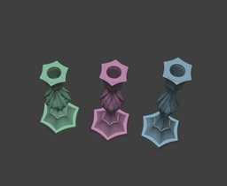 Modern Gothic Candle Holder Set 3d model