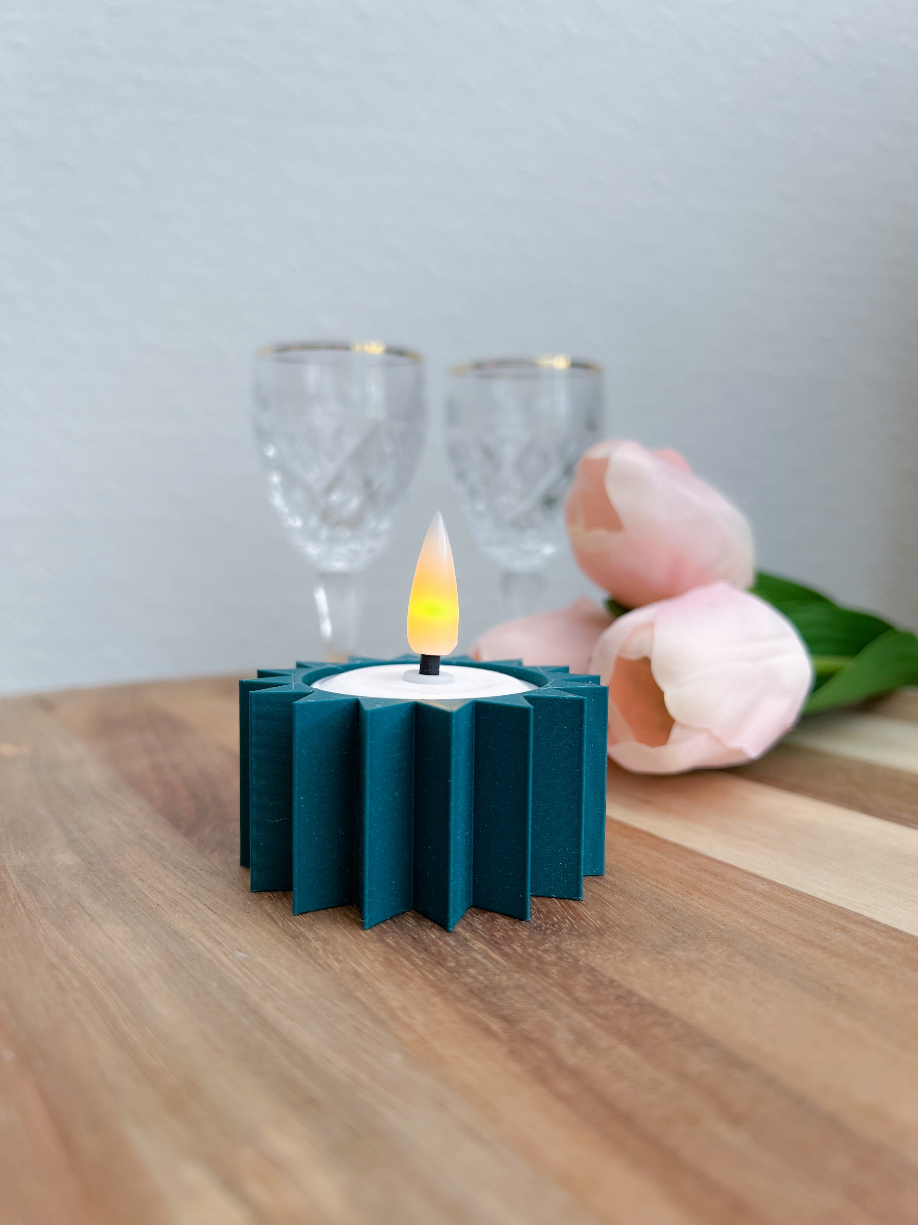 Tea light Jagged 3d model