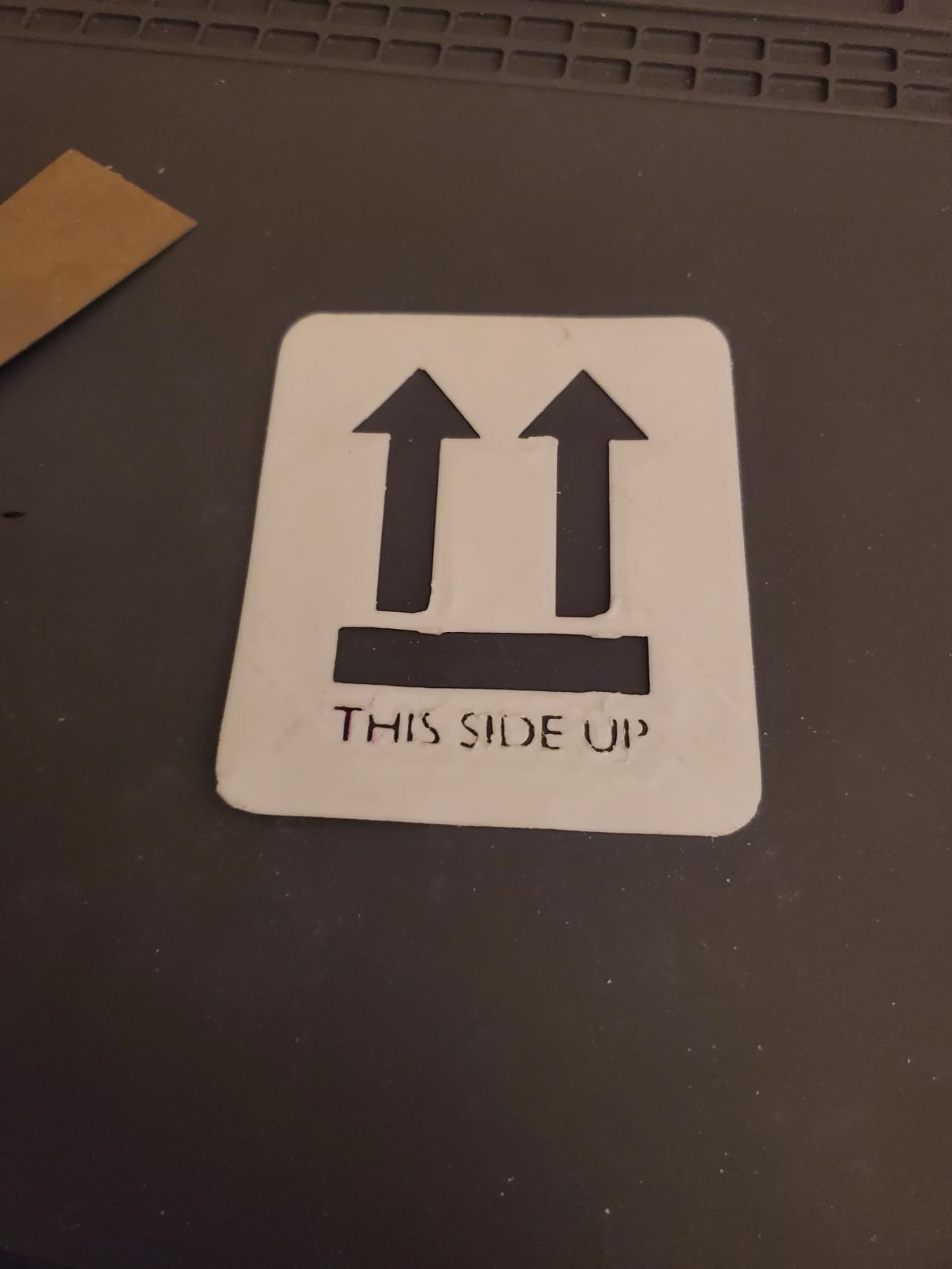 This Side Up Stencil 3d model