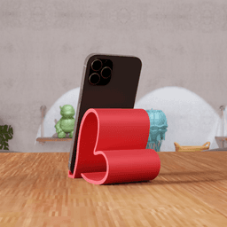 Heart Shaped Decorative Desktop Phone Stand 3d model