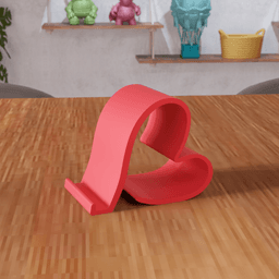 Heart Shaped Decorative Desktop Phone Stand 3d model