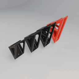 0 gauge rail wall mounts 3d model