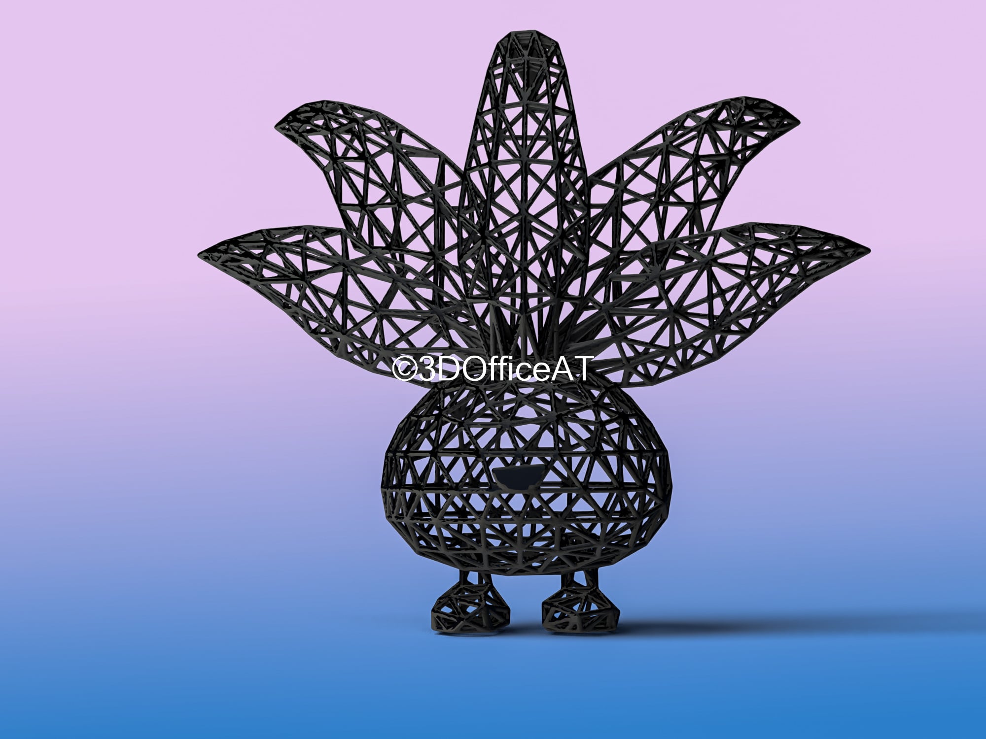#043 Oddish Pokemon Wiremon Figure 3d model