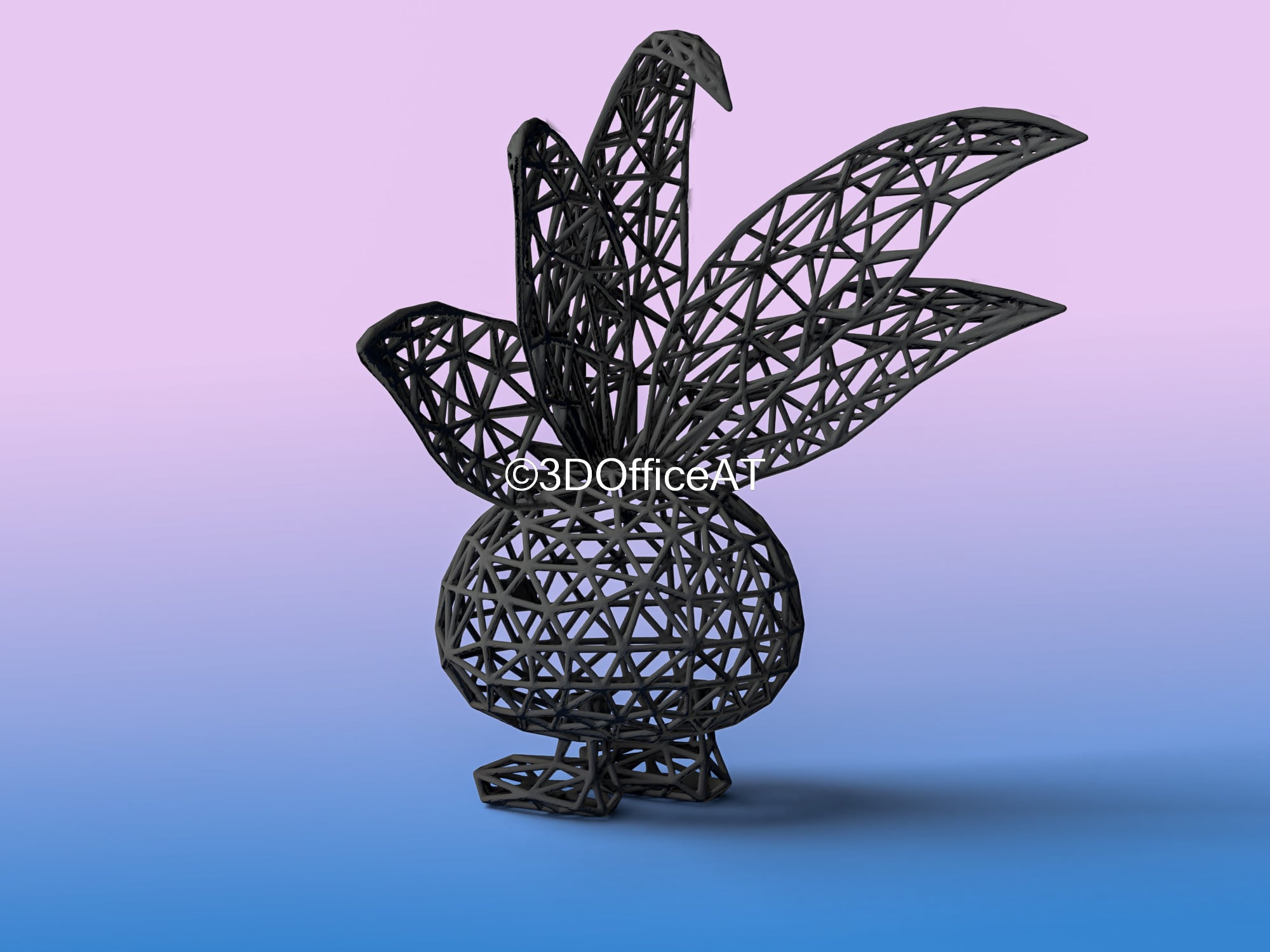 #043 Oddish Pokemon Wiremon Figure 3d model