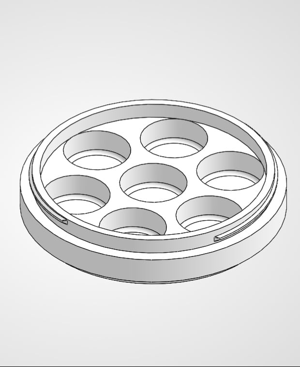 Paladin Dice Container And Tray Threaded 3d model