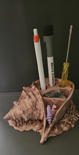 Dark Ocean Shell Desktop Organiser 3d model