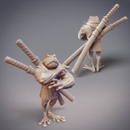 Frog Martial Artist - Isamu, Amagaeru Brawler (Pre-supported) 3d model