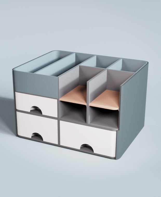 Desk Organizer School 3d model
