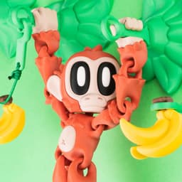 Blob Monkey - Flexi Articulated Art Toy with Magnetic Branch 3d model