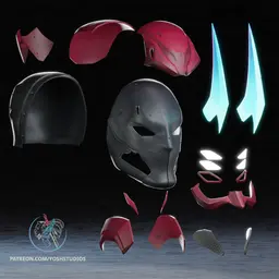 Daredevil 2099 Helmet 3D Printer STL file 3d model