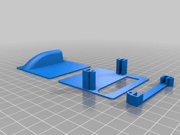 Servo Support for BigLift Towing plane wing / Support de servo pour aile de remorqueur Biglift 3d model
