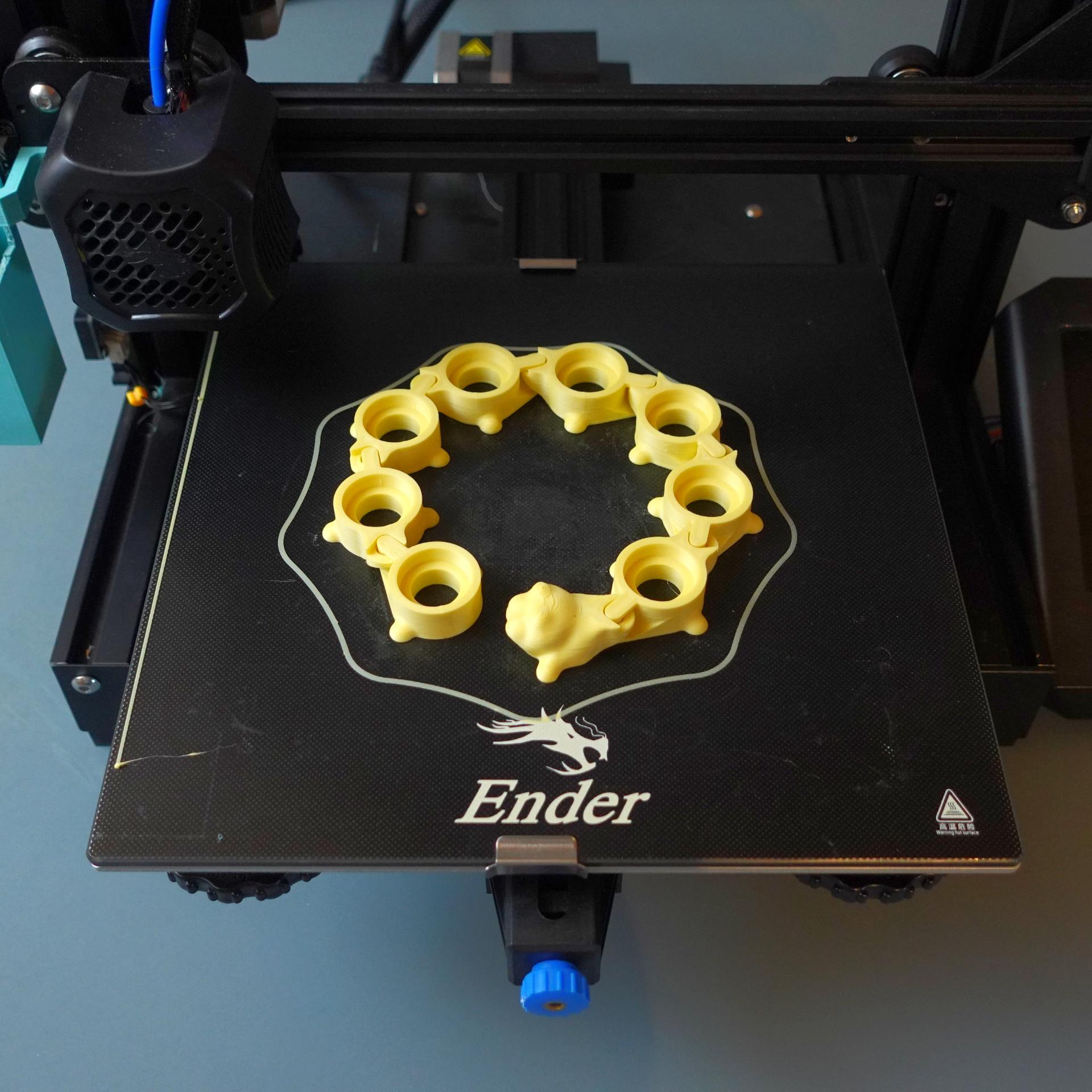Coaster “Corkerpillar” print-in-place 3d model