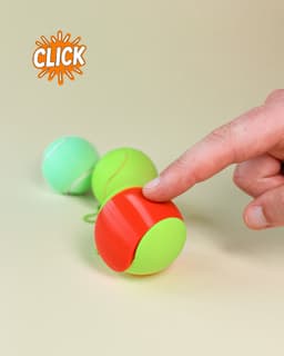 Tennis Ball Fidget Clicker - keychain 3d model