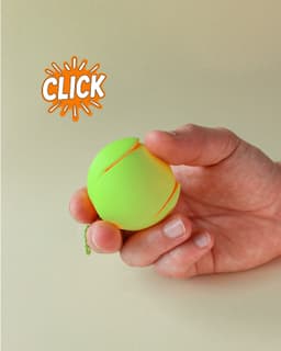 Tennis Ball Fidget Clicker - keychain 3d model