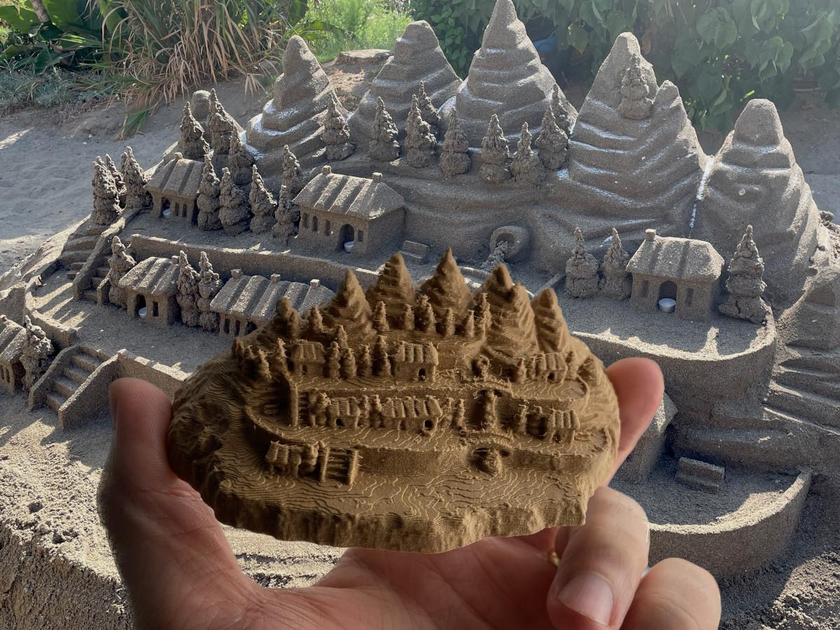 3D Scanned Sand Castle 3d model