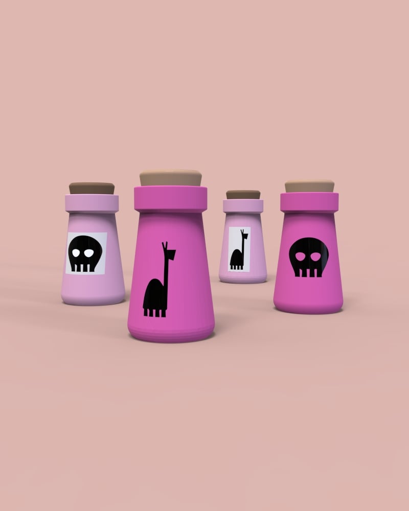 Kuzco Potion Fidget Clicker - Keychain 3d model