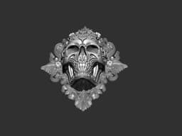 Gothic Skull Wall Mount.stl 3d model
