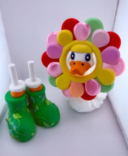 Flat Petal Flower Goose Gear for Porch Goose 3d model