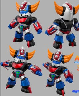 Chibi Goldorak -2 Poses -STL + 3MF 3d model