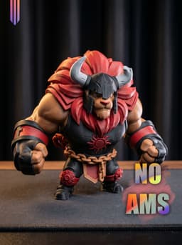 Warrior Lion Beast STL | Fantasy Figure 3D Print | No AMS 3d model