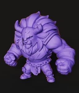 Warrior Lion Beast STL | Fantasy Figure 3D Print | No AMS 3d model