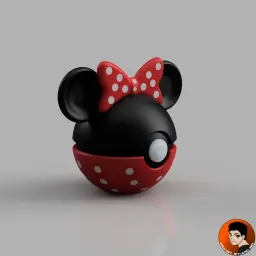Minnie Mouse Pokeball 3d model