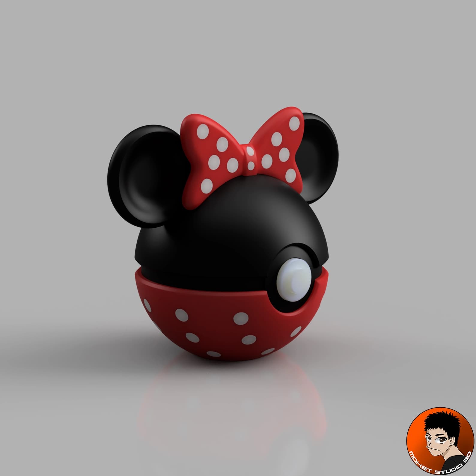 Minnie Mouse Pokeball 3d model