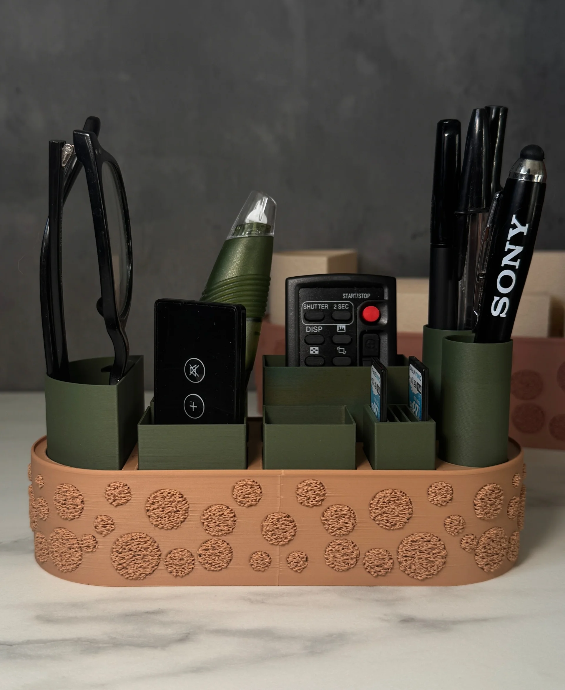 Fuzzy Desk Organizer - Multi Texture Print 3d model