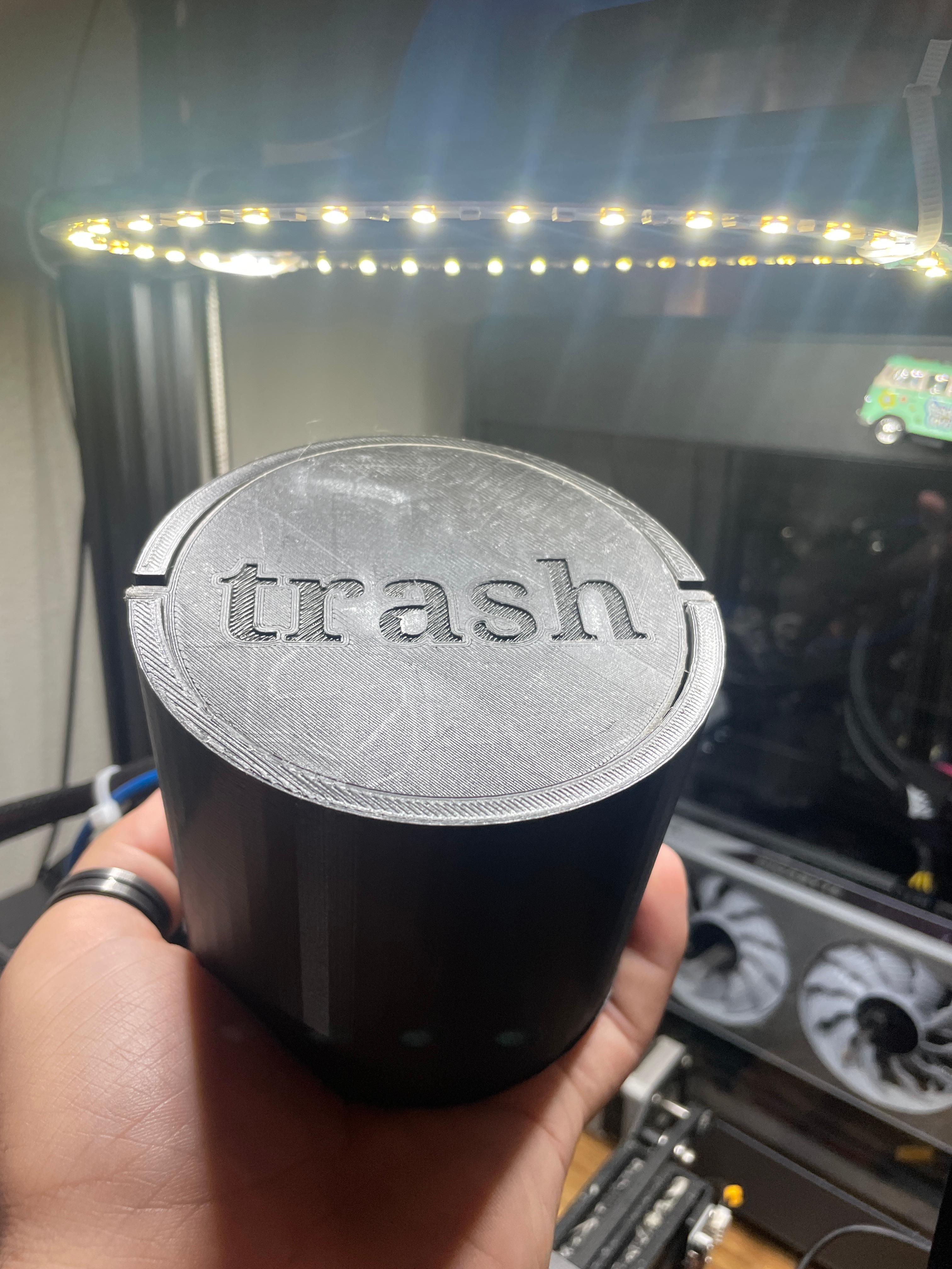 desk top trash can 3d model