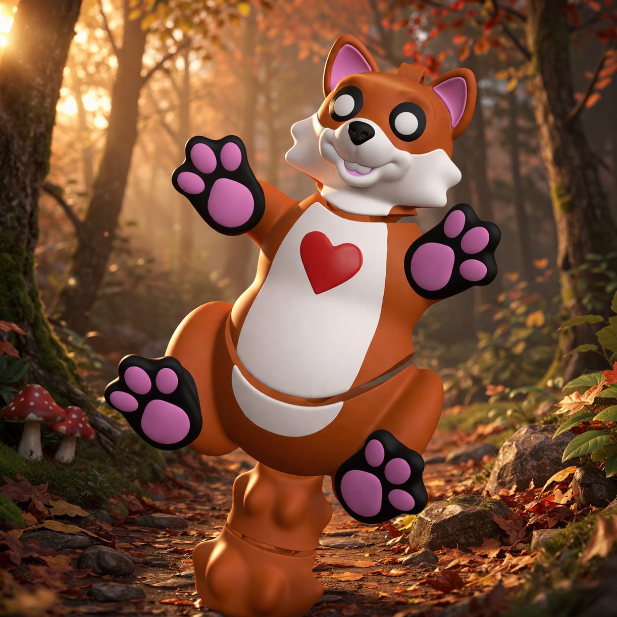 “Rusty” the Fox – Wiggle Budz – (Hug Me Series) 3d model