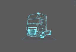 Truck - DAF Wall Art 3d model