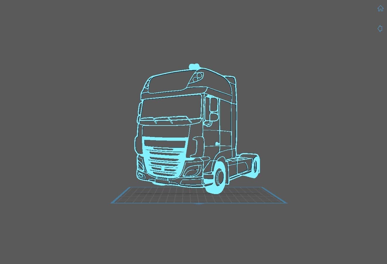 Truck - DAF Wall Art 3d model