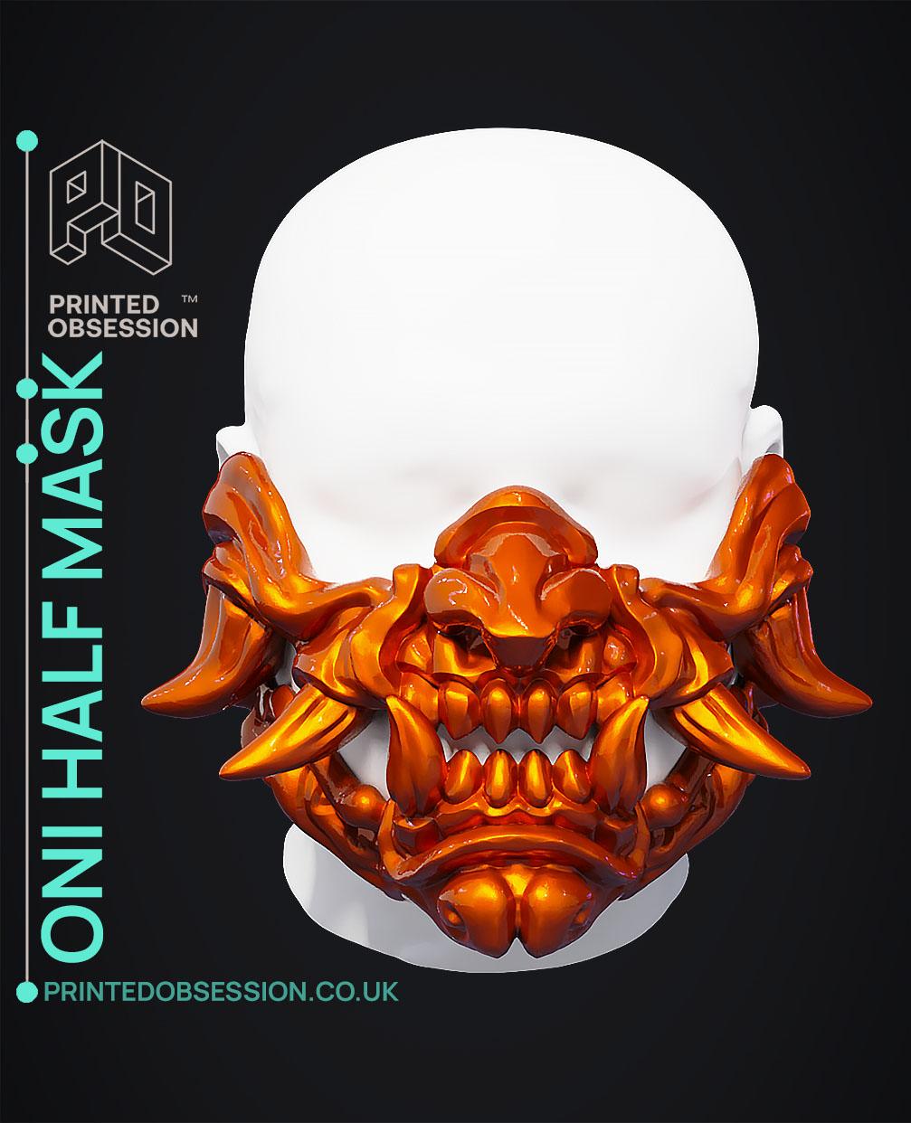 Oni Half Mask - Wearable 3d model