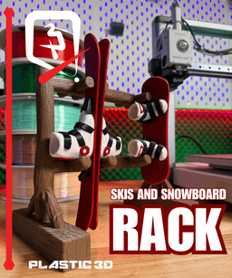 Ski and Snowboard rack 3d model