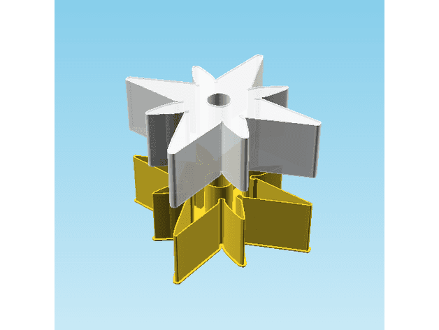Shuriken 0045, nestable box (v2) 3d model