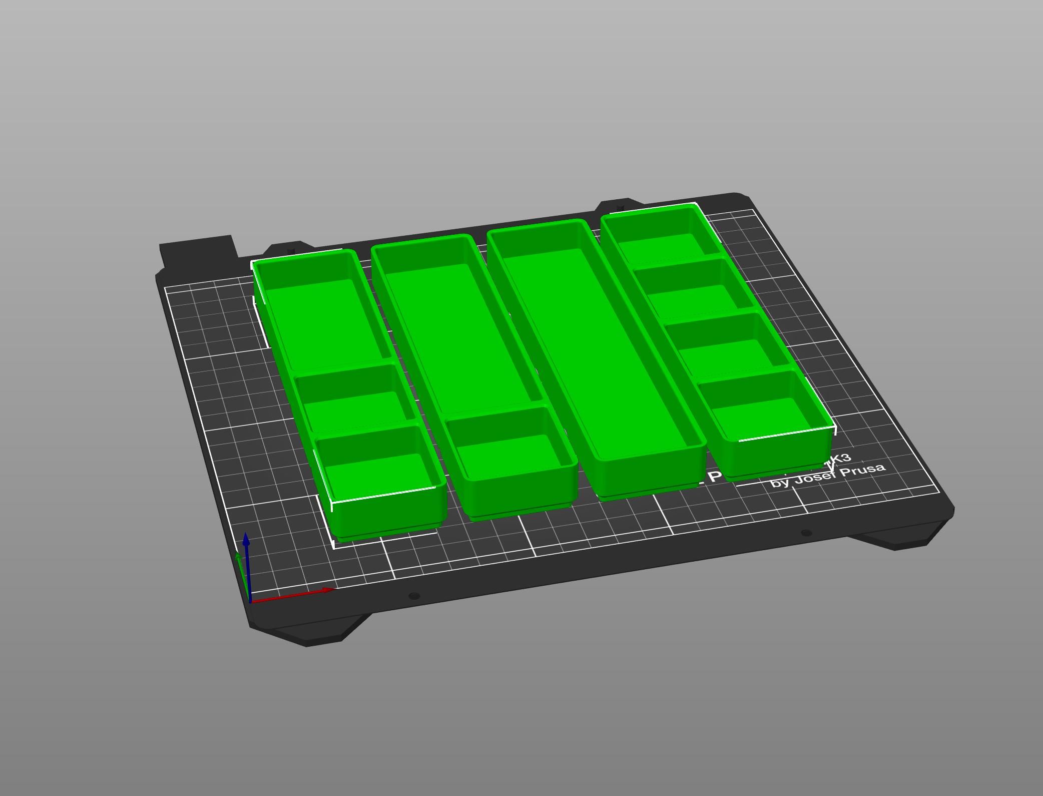 Gridfinity Modified 1x4x20 3d model