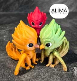baby phoenix - articulated / flexi 3d model